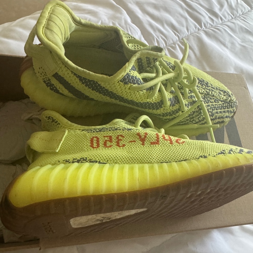 Yeezy Boost 350 V2 in Neon Yellow and Black